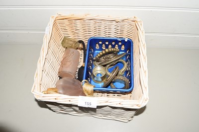 Lot 155 - MIXED LOT ENTREE DISH HANDLES, PERFUME BOTTLES...