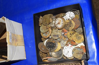 Lot 176 - BOX OF POCKET WATCH MOVEMENTS