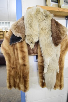 Lot 213 - FUR WRAP TOGETHER WITH TWO FUR SCARVES (30