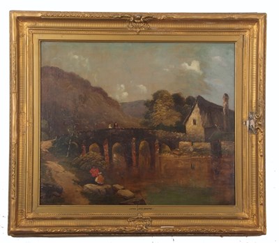 Lot 28 - John Crome (British,1768-1821), River cottage...