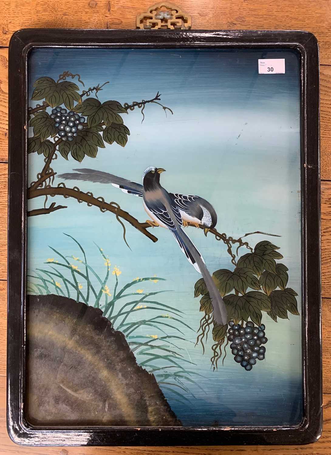 Lot 30 - Perched oriental birds, circa 20th century,...