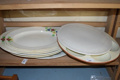 Lot 507 - MIXED LOT: HORS D'OEUVRES DISHES, MEAT PLATES ETC