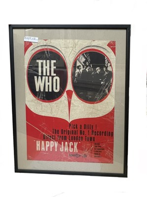 Lot 210 - A vintage advertising poster for THE WHO's...