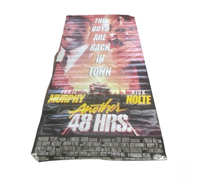 Lot 145 - A large advertising banner for Another 48 Hrs,...