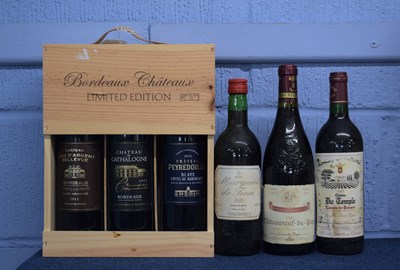 Lot 275 - Six bottles of wine to include a cased set of...