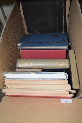 Lot 588 - BOX OF MIXED BOOKS TO INCLUDE A VINTAGE BIBLE