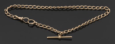 Lot 416 - An 18ct watch chain / necklace, each link...