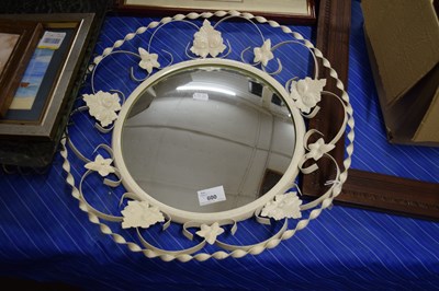 Lot 600 - MODERN WALL MIRROR IN METAL FRAME