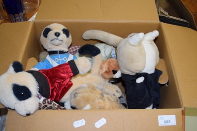 Lot 603 - BOX OF 'COMPARE THE MARKET' MEERKAT TOYS