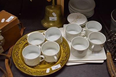 Lot 640 - MODERN WHITE TEA WARES, PLACE MATS ETC