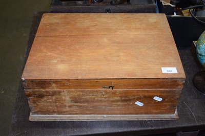 Lot 666 - WOODEN TOOLBOX