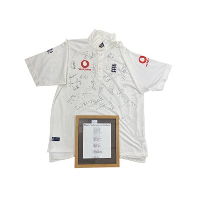 Lot 268 - An XL England Cricket shirt signed by various...