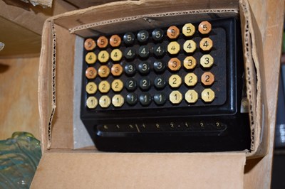 Lot 687 - VINTAGE METAL ABACUS CALCULATOR