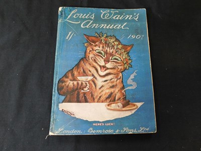 Lot 45 - LOUIS WAIN'S ANNUAL 1907, eight tipped in...