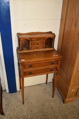 Lot 306 - SMALL REPRODUCTION YEW WOOD LADIES WRITING...