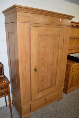 Lot 308 - WAXED PINE SINGLE DOOR AND SINGLE DRAWER...