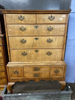 Lot 558 - 18th Century and later walnut and oak chest on...