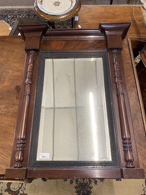 Lot 561 - 19th Century and later mahogany wall mirror...