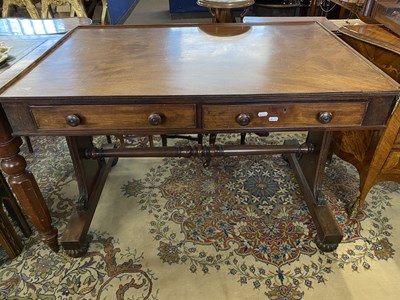 Lot 585 - Late Georgian or William IV mahogany two...