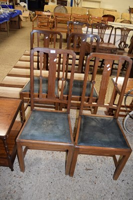 Lot 318 - SET OF FOUR EARLY 20TH CENTURY MAHOGANY DINING...