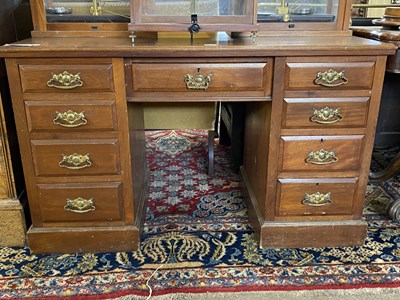 Lot 665 - Late 19th Century American walnut twin...