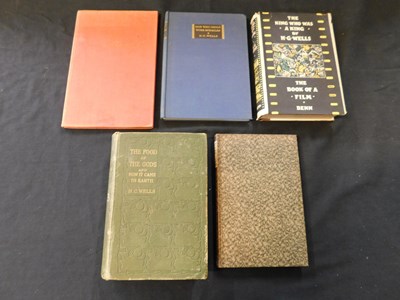 Lot 122 - H G WELLS: 5 Titles:  THE FOOD OF THE GODS AND...