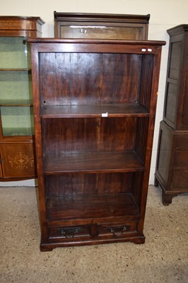 Lot 313 - 20TH CENTURY HARDWOOD BOOKCASE WITH TWO...