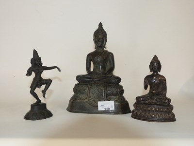 Lot 250 - Bronze model of the Buddha Shakaymuni together...