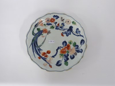 Lot 258 - Japanese porcelain dish with shaped rim...