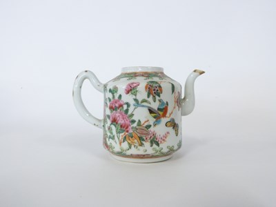 Lot 266 - 19th Century Cantonese porcelain teapot...