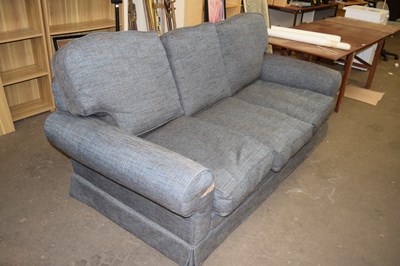 Lot 755 - MODERN UPHOLSTERED THREE-SEATER SOFA