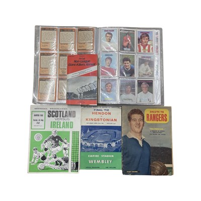 Lot 253 - A mixed lot of vintage football memorabilia,...