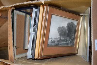 Lot 772 - BOX CONTAINING VARIOUS PRINTS TO INCLUDE A...