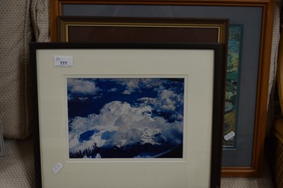 Lot 777 - THREE VARIOUS PRINTS AND PAINTINGS TO INCLUDE...