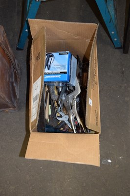 Lot 794 - BOX OF MIXED TOOLS TO INCLUDE CLAMPS, FILES,...