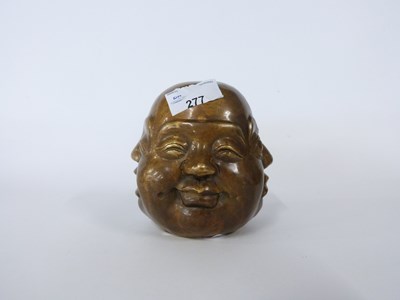 Lot 277 - Chinese metal model of a four faced Buddha