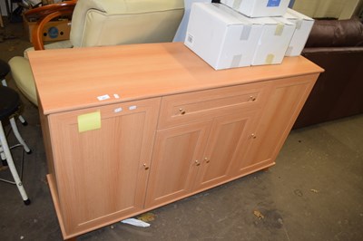 Lot 801 - MODERN LAMINATED SIDEBOARD, WIDTH 142CM,...