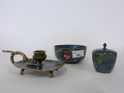 Lot 281 - Group of Cloisonne wares including a small...