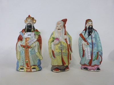 Lot 285 - Group of three Chinese deity including Shou...