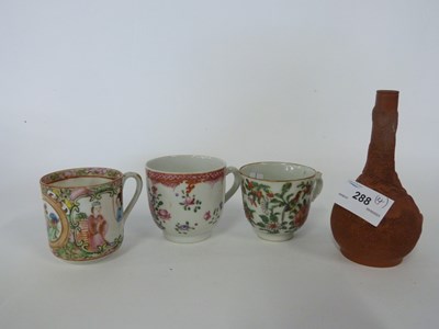 Lot 288 - Group of Chinese porcelain cups, 18th Century...