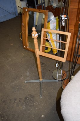 Lot 803 - TURNED BEECH MUSIC STAND