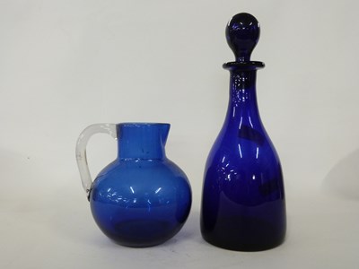 Lot 320 - 19th Century Bristol blue mallet shape...