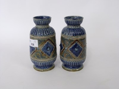 Lot 338 - Pair of 19th Century Doulton Lambert stone...