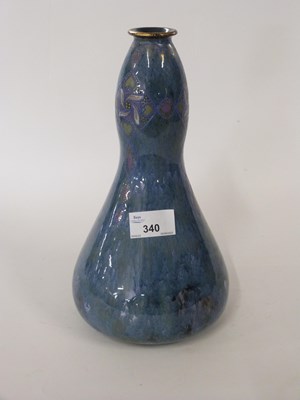 Lot 340 - Royal Doulton vase the blue ground with...