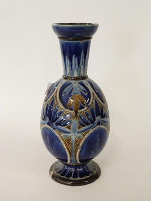 Lot 341 - 19th Century Doulton Lambeth vase, the blue...