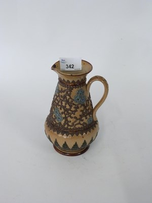 Lot 342 - 19th Century Doulton Lambeth jug, the buff...