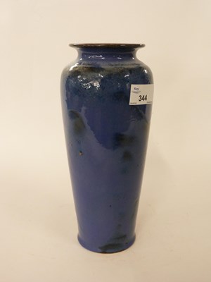 Lot 344 - An unusual Royal Doulton blue ground vase with...