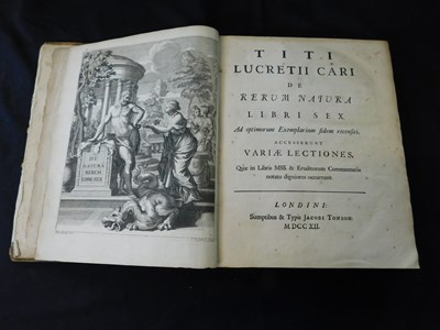 Lot 159 - TITUS LUCRETIUS: TITI LUCRETII CARI DE RERUM...