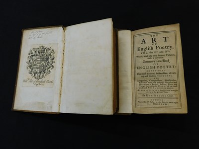 Lot 184 - EDWARD BYSSHE: THE ART OF ENGLISH POETRY VOL...