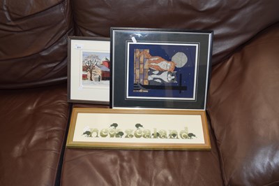 Lot 811 - THREE CROSS STITCH PICTURES